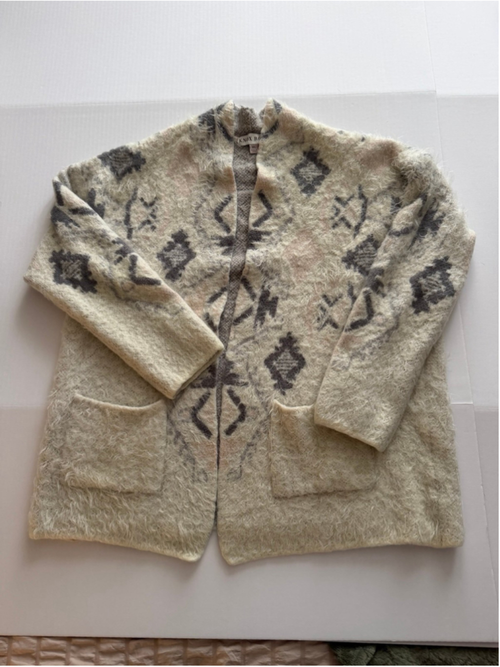 Knox Rose cozy open-front cardigan with soft fuzzy texture XL #fall #coolnight